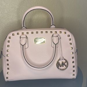 Michael-Kors-Saffiano-Stud-Medium-Satchel-Pink-35H5GFSS6L